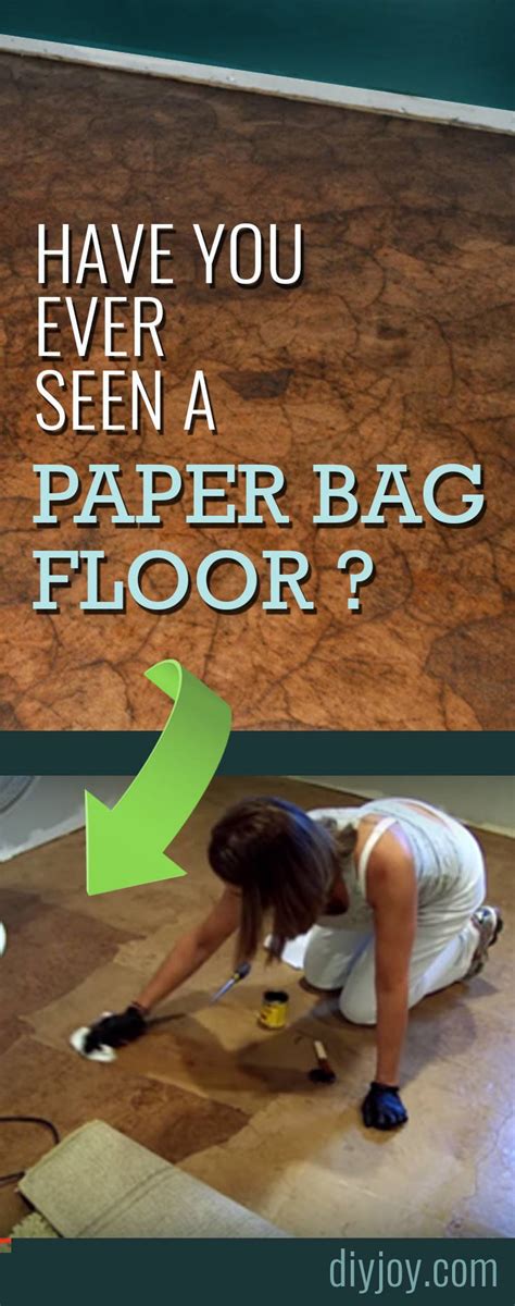 Check out this tutorial from centsational style now to help you get great ideas on remodeling your bathroom into something modern and fancy looking. She Used Paper Bags to Create Her Flooring and The Results ...