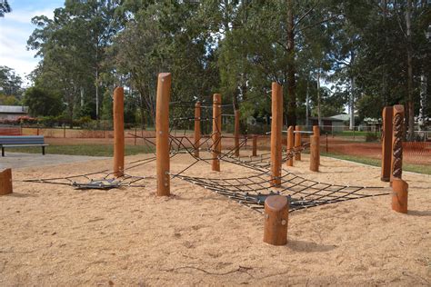 Timber Playground With Rope Climbing Elements Rope Climbing Playground