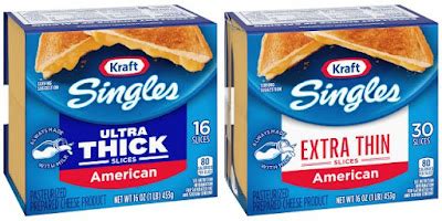 Kraft Singles Now In New Ultra Thick And Extra Thin Varieties