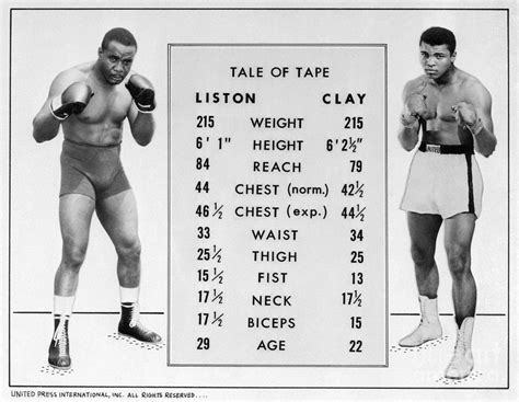 Sonny Liston And Muhammad Ali Statistics By Bettmann