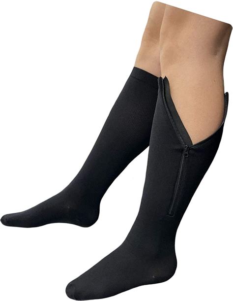 Presadee Original Closed Toe 20 30 Mmhg Zipper Compression Calf Leg Socks Black Xxxl