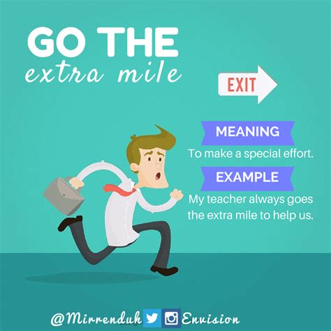 Idiom Go The Extra Mile English Idioms English Phrases English