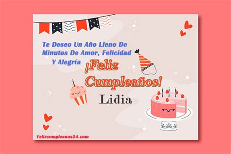 Feliz Cumpleaños Lidia Tarjetas De Felicitaciones E Imágenes Feliz