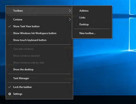 How To Backup Taskbar Toolbars In Windows 10