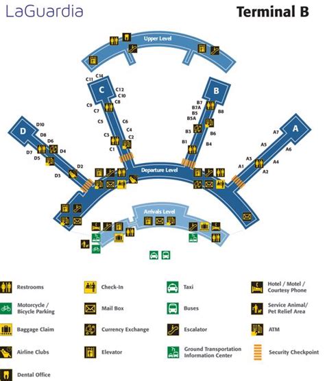 La Guardia Airportlga Terminal Maps Shops Restaurants Food Court 2021