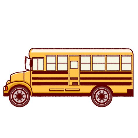 Animated Illustration Of A School Bus Ugokawa