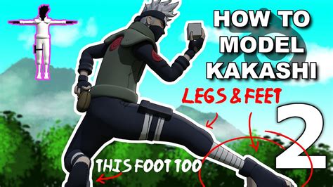 How To 3d Model Kakashi In Blender Part 2 Legs And Feet Youtube