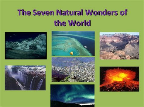 7 Natural Wonders Of The World List