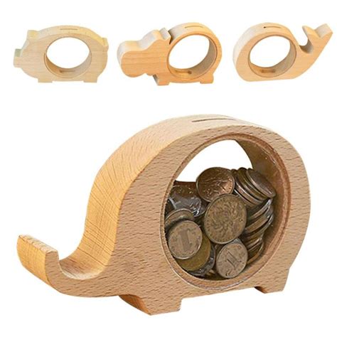 Do you think piggy banks are outdated? Transparent Wood Animal Design Piggy Bank Coin Box Money Box Best Gifts For Kids Piggy Banks ...