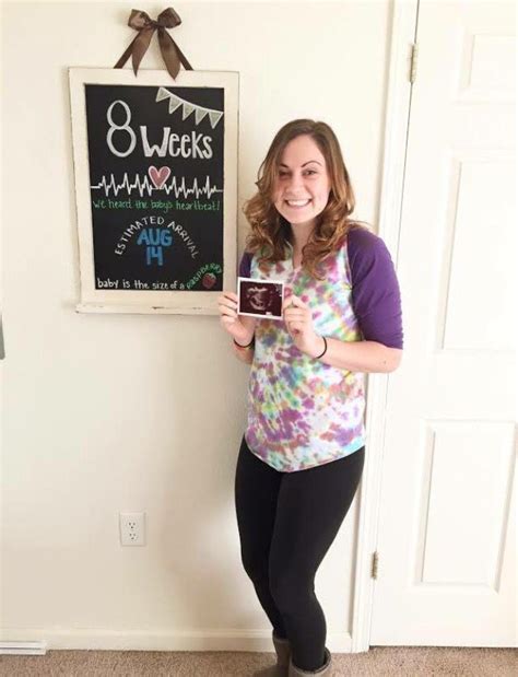 8 Weeks Pregnant Chalkboard Embarazo