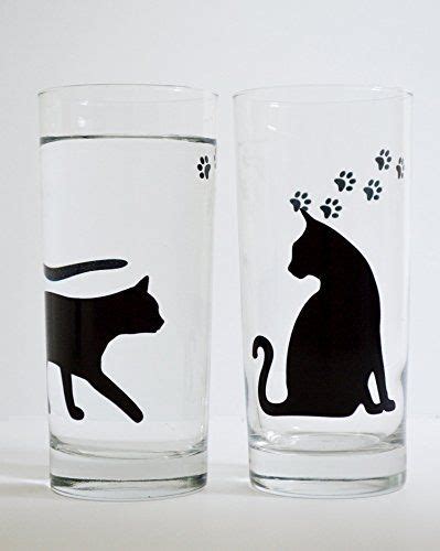 Cat And Paws Everyday Drinking Glasses Set Of Two 16 Oz G Dp