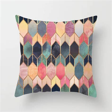 Colorful Geometry Pattern Cushion Covers Home Decorative Pillows Case