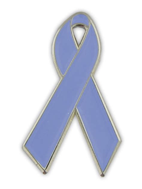 Pinmarts Periwinkle Blue Awareness Ribbon Enamel Lapel Pin