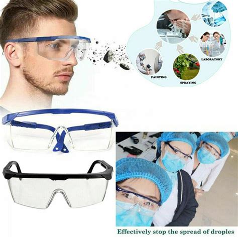 Discount Exclusive Brands Safety Goggles Over Glasses Lab Work Eye Protective Clean Lens Us