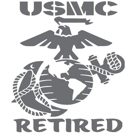 United States Marine Retired Vinyl Graphic Decal Decals Measure To The