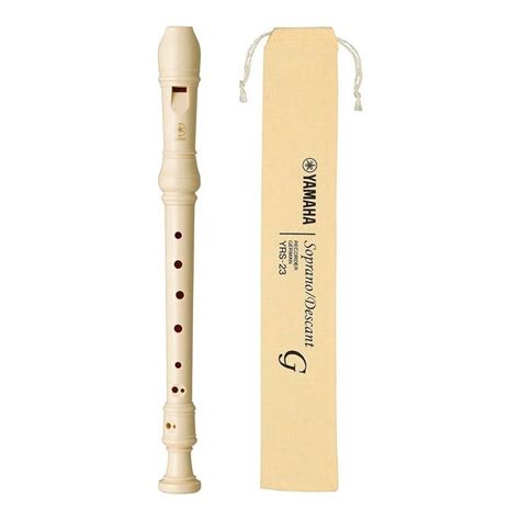 Flauta Dulce Soprano Yamaha Yrs 23 Escolar Con Funda Original Material