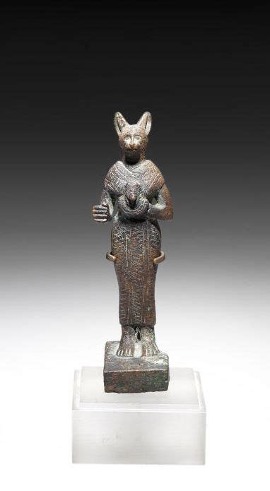 An Egyptian Bronze Figure Of Bastet Late Period Circa 664 332 Bc