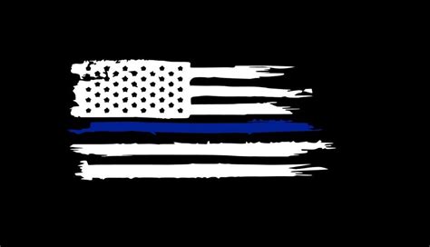 Distressed Blue Lives Matter American Flag Police Car Decal Etsy