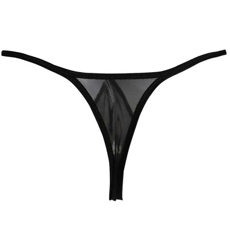 Us Mens Sheer Mesh Pouch Underwear Backless Thongs G String T Back Micro Bikinis Ebay