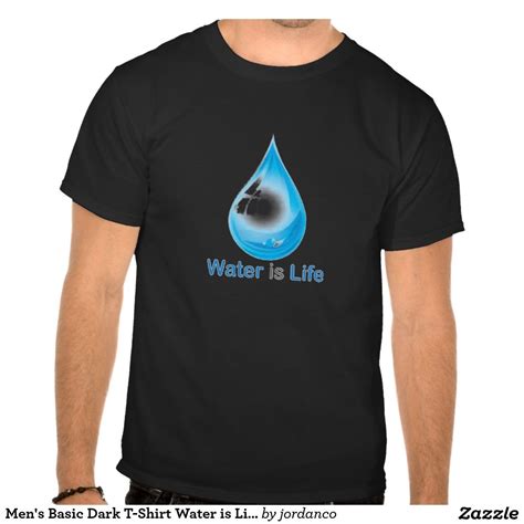 Mens Basic Dark T Shirt Water Is Life Shirt Designs T Shirt Mens Tops