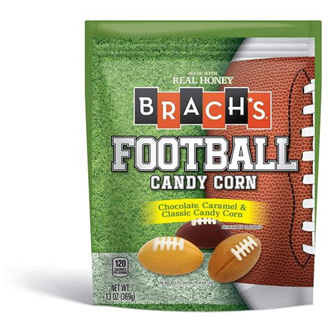 Brachs 1 Bag Football Shaped Candy Corn Chocolate Caramel