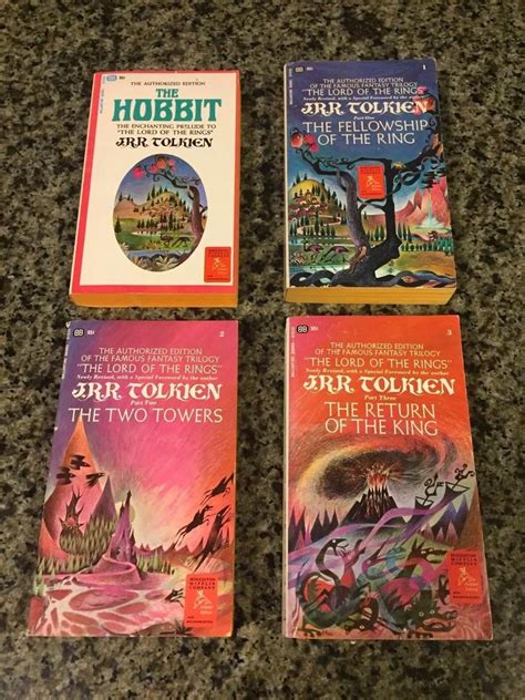 The Hobbitlord Of The Rings Trilogy Ballantine Vintage Paperback Set