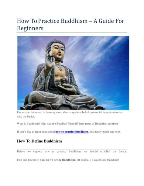 Ppt How To Practice Buddhism A Guide For Beginners Powerpoint