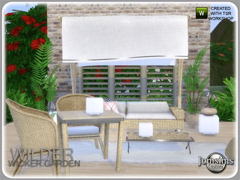 Exnem download @ pmbd ts2_customcontent wood log outdoor. jomsims' Wilder wicker garden set
