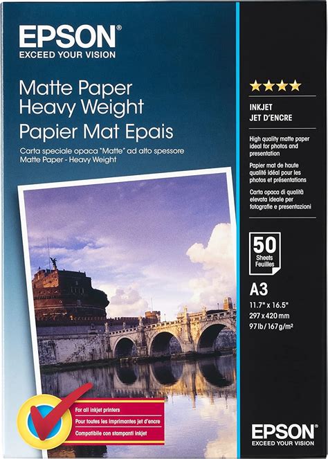 Epson Media Media Sheet Paper Matte Paper Heavy Weight Graphic Arts