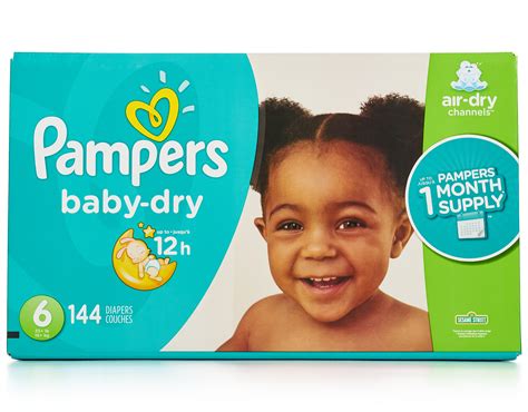 Pampers Baby Dry Diapers 144 Ct Size 6 Boxed