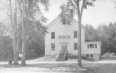 Sabbathday Lake Grange Hall Real Photo Sabbathday Lake Maine Me Usa