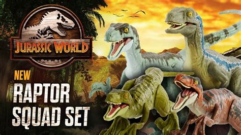 Jurassic World Camp Cretaceous Escuadron De Raptors 4 Dinos Envío Gratis