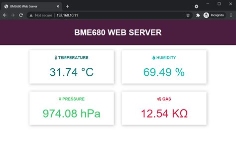 Bme680 Web Server With Esp32 Weather Station Arduino Ide Micropython