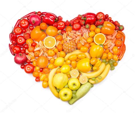 Serce tęczy owoców i warzyw — Zdjęcie stockowe © mvw@tut.by #59425475