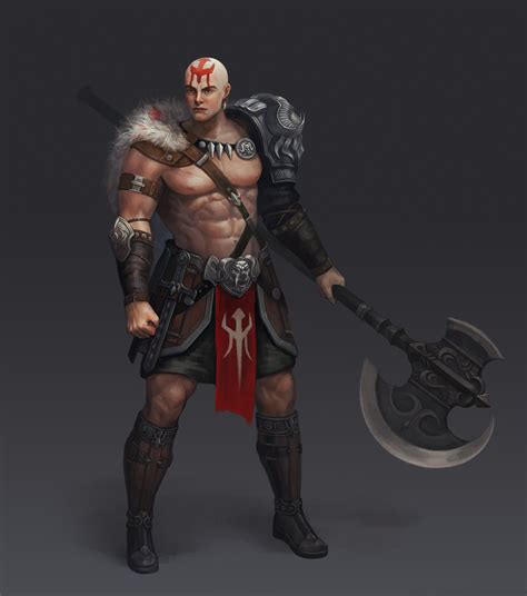 Artstation Barbarian Jiyun Lim Fantasy Art Men Barbarian