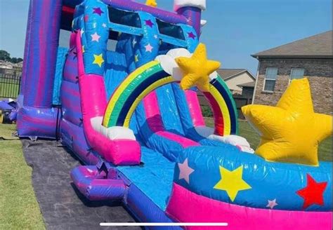 Unicorn Combo Dual Lane Wet Or Dry Spring Forward Inflatables Of South Georgia Water Slide