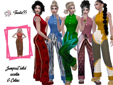 The Sims Resource Jumpsuit Solid Recolor