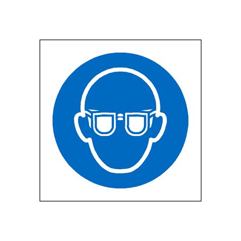 Wear Eye Protection Symbol Label Safety Uk