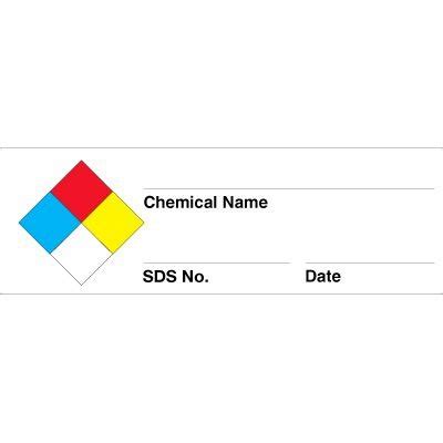 NFPA 704 Chemical Name Labels NFPA Labels Seton Seton