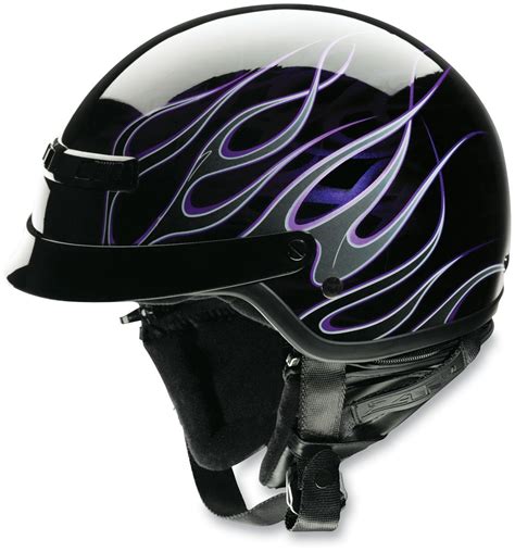 Looking for motorcycle and powersports helmets? Z1R Nomad Hellfire Motorcycle Half Helmet Shorty Flames ...