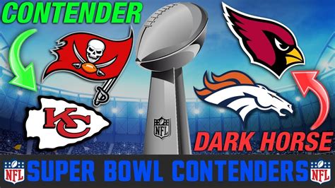 7, 2021 at 6 pm et / 3 pm pt on the kansas city chiefs and tampa bay buccaneers are facing off at raymond james stadium in tampa, florida for the nfl's coveted lombardi trophy. NFL 2020 Super Bowl Contenders & Dark Horse Contenders ...