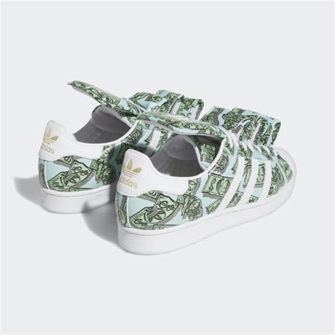 Adidas Jeremy Scott Money Print Superstar Shoes White Mens