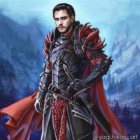 Jon Snow Artist Yagihikaruart • Jon Is His Stark Armor Or Targaryen
