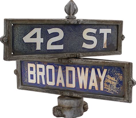 New York City Broadway And 42nd Street Sign