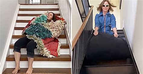 Drew Barrymore Fails The Staircase Instagram Challenge Video POPSUGAR