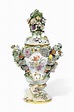 A MEISSEN FLOWER-ENCRUSTED VASE AND PIERCED COVER , EARLY 20TH CENTURY ...
