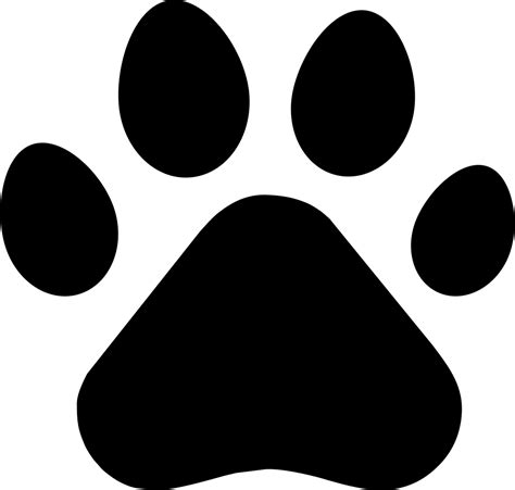 Dog Paw Silhouette Clip Art Dog Png Download 982936 Free