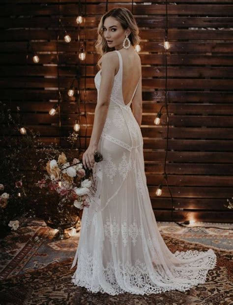 Cecilia Bohemian Lace Wedding Dress Dreamers And Lovers