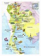 Tourist illustrated map of Thailand | Thailand | Asia | Mapsland | Maps ...