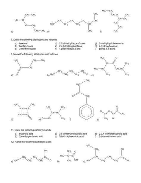 Solved Naming And Drawing Functional Groups Practice